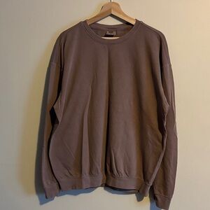 NWOT! Espresso Comfort Colours Garment Dyed  Lg Men's Lightweight Brown Sweater